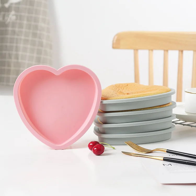 

Wild baker recommended 6 inch silicone small tray cake mold round love baking tray