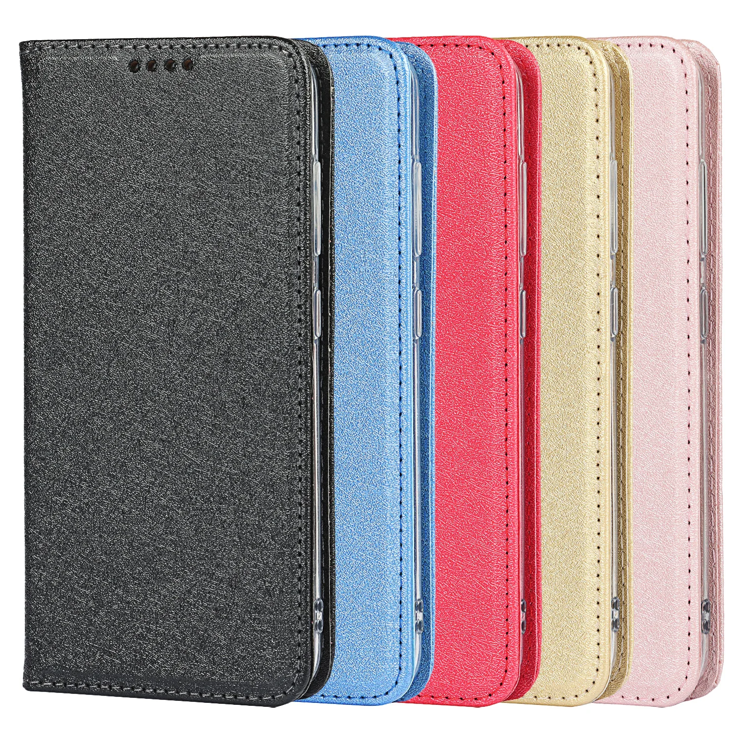 

Luxury Silk pattern PU Leather Flip Wallet Case For Samsung Galaxy S21 FE with ID card slot, As pictures