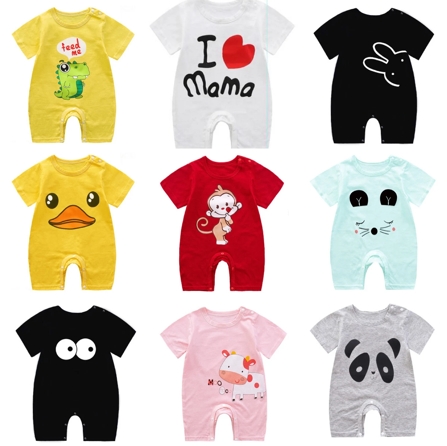 

2020 Cheap cotton Baby romper Short Sleeve baby clothing One Piece Summer Unisex Baby Clothes for girl boy jumpsuits Giraffe