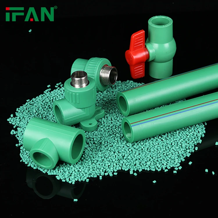 

IFAN OEM PPR Fitting 20-32mm Socket Tee Elbow Water Pipe Plastic Green PPR Fittings