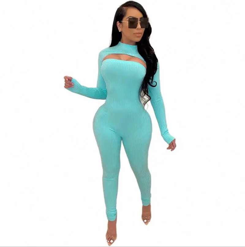 

2021 new arrivals This year's most stylish jumpsuit women elastic hight casual and rompers
