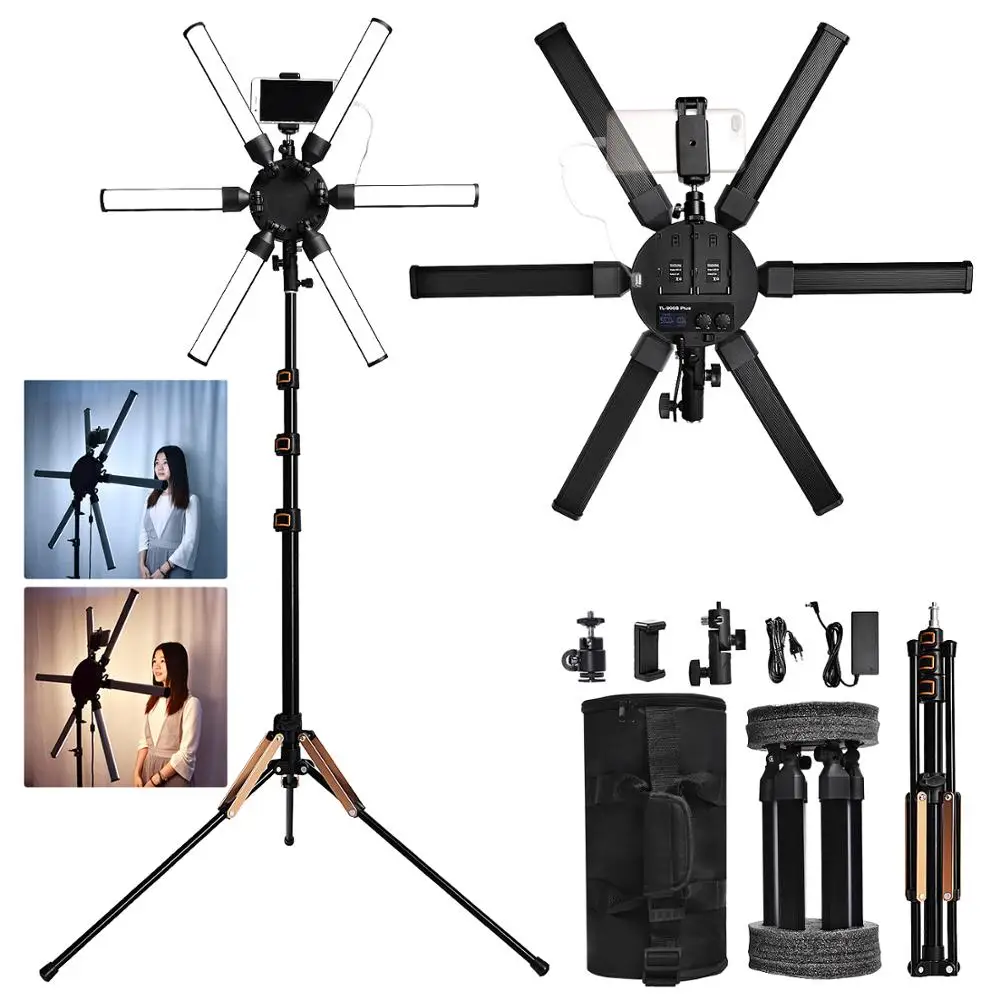 

Philippines free shipping FOSOTO FT-06 MINI 3200-5600k SuperStar LED video ring light Kit for Video Shooting