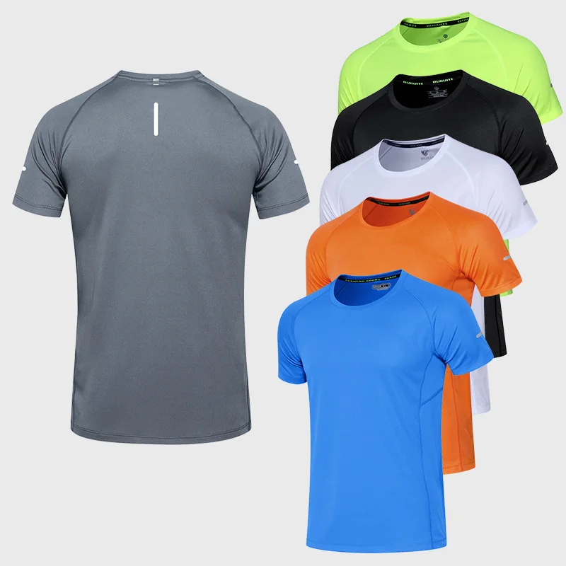 

latest design men gym wear tshirt hiking jogging sport workout shirt for men