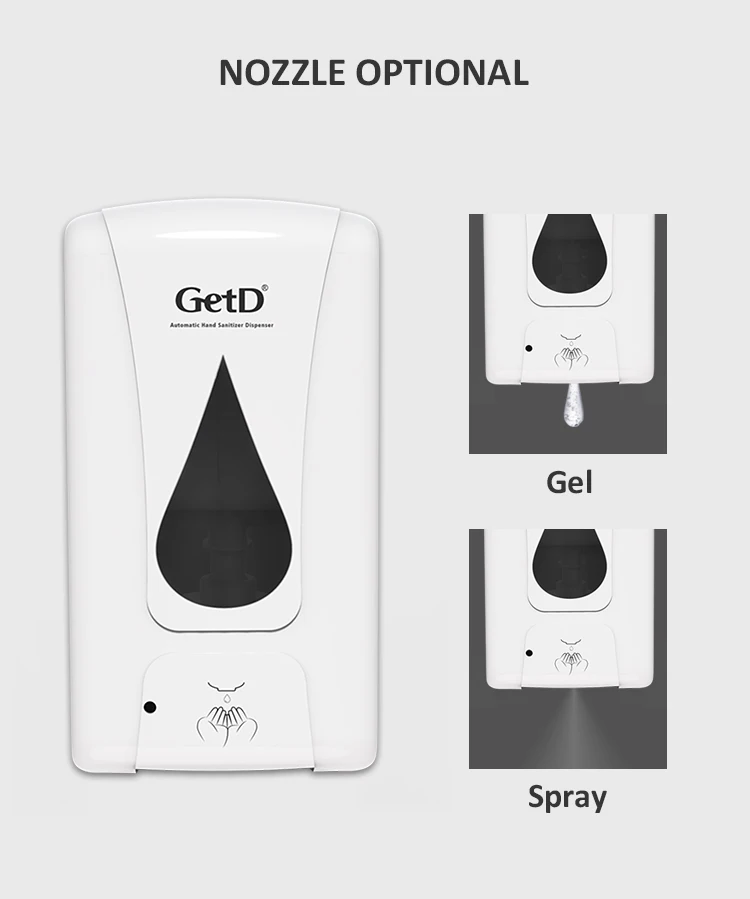 
GetD Hot Sell with 75% Alcohol Spray Model Auto Hand Sanitizer Dispenser GSD200-A 