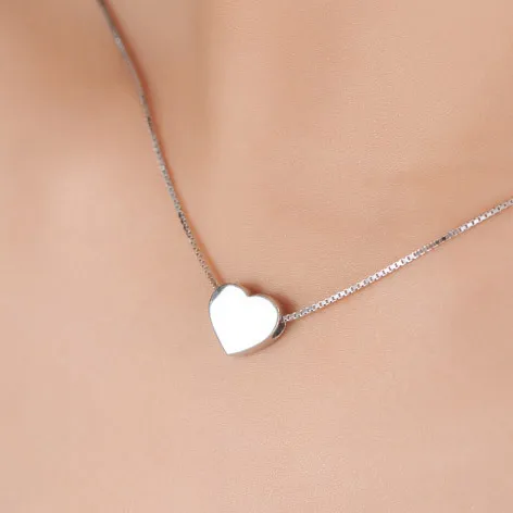 925 Sterling Silver Heart Choker Necklace for Women Link Chain Fashion Jewelry for Engagement Wedding Anniversary Festivals