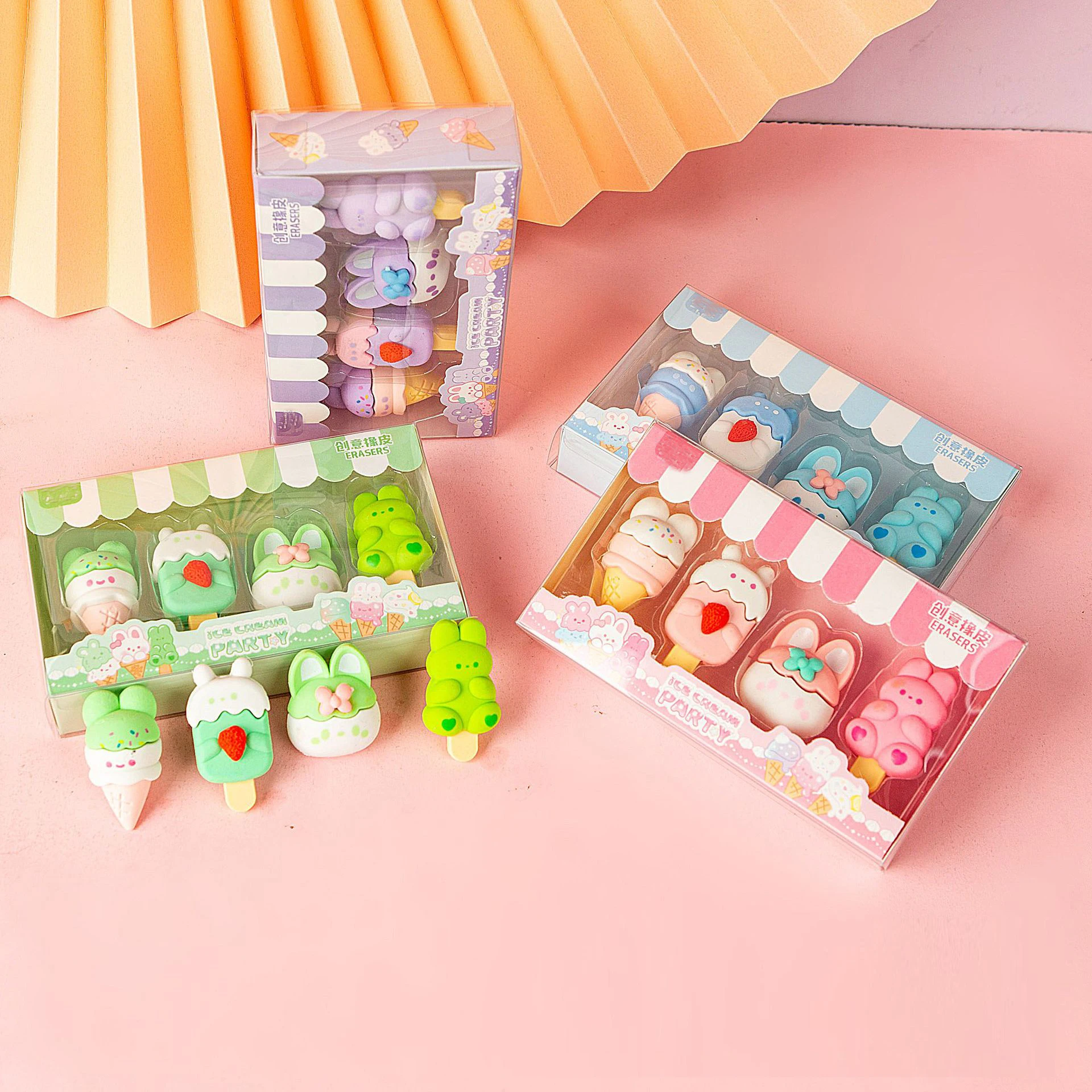 

wholesale 3d funny mini eraser novelty food colorful rubber eraser
