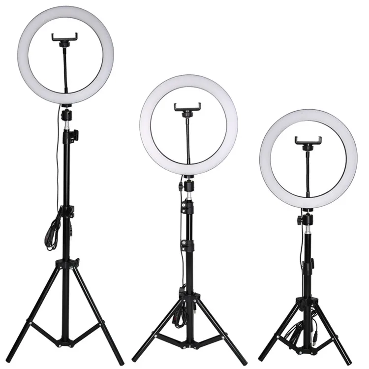 

wholesale 10 inch 26cm Live photography beauty led Selfie Ring Light With Tripod Stand 160 210cm