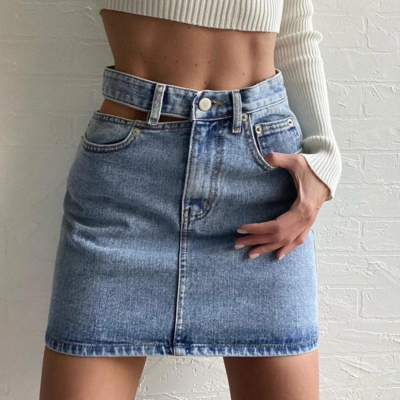 

2021 New Design Denim Jeans Skirts For Women Ladies Wear