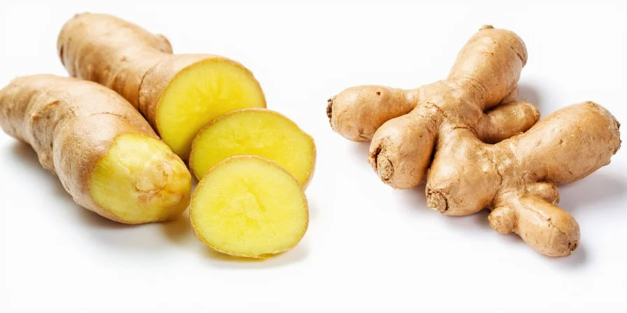 Fresh ginger stored in a glass jar inside a refrigerator