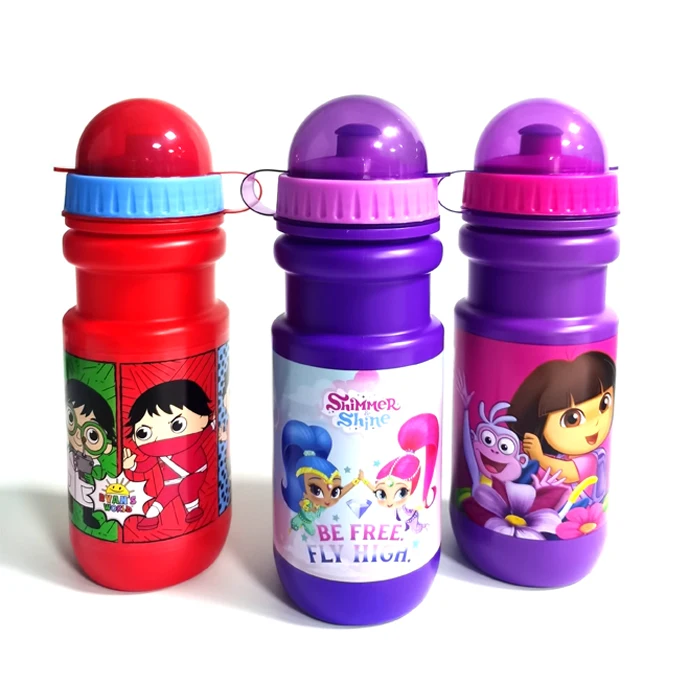 

550ml Cartoon Style Water bottle Child School Drink Bottle Wholesale Water Bottles For Kids With Straw