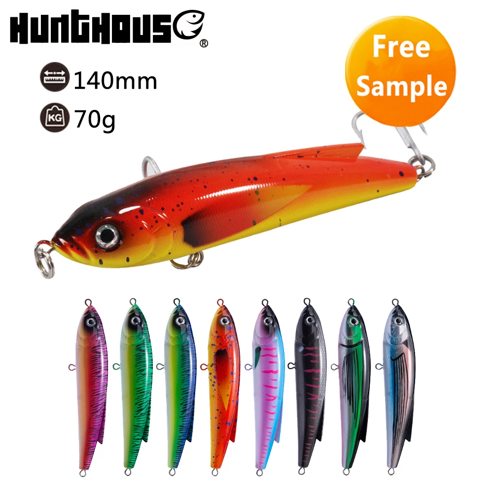 

Hunthouse custom wholesale ABS plastic 140mm sinking saltwater fishing bait pencil lure