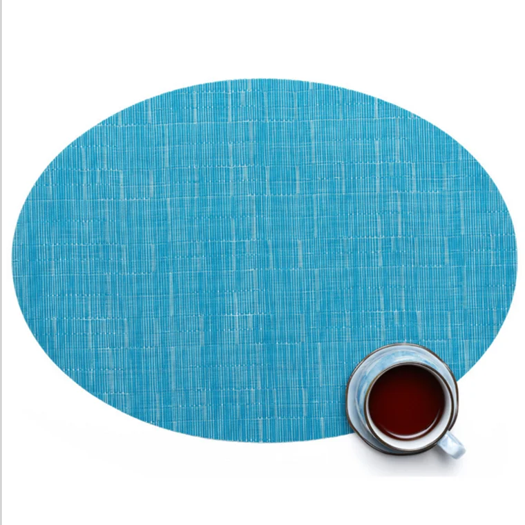 

Hot sale custom printing best round dining table mats PVC hollow food serving placemat