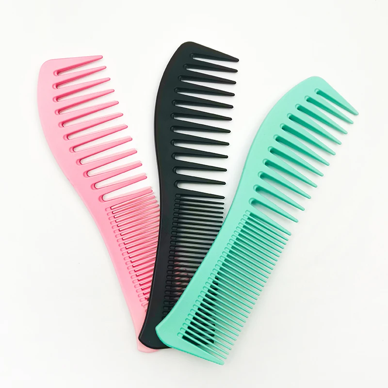 

Professional Styling Comb Reusable Heat Resistant Plastic Fine and Wide Tooth Hair Barber Comb