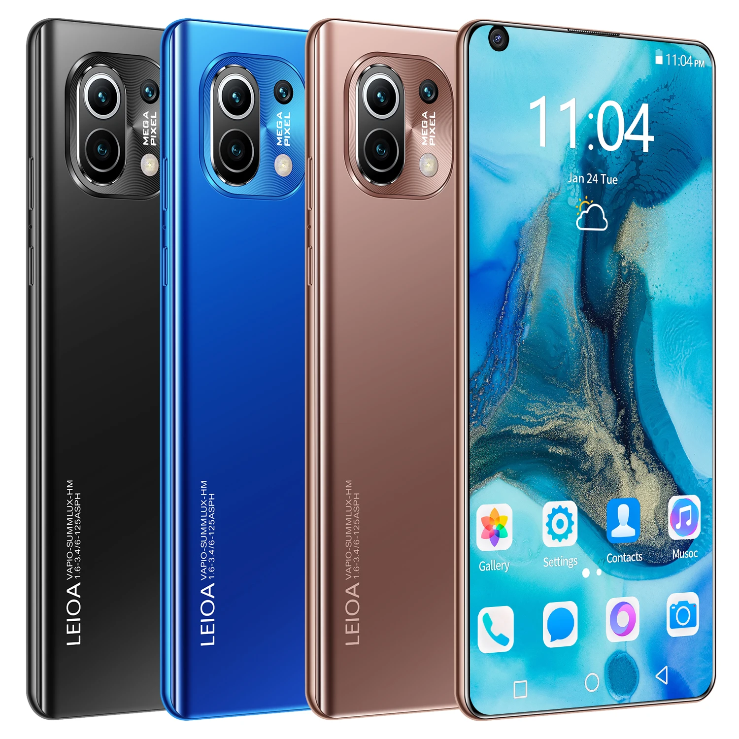 

Dropshipping 2021New Smart Phone M11 Pro Big Memory 6800mAh Lithium-ion7.3 Inch Big Drop Screen 4G Android Phone 10 core System