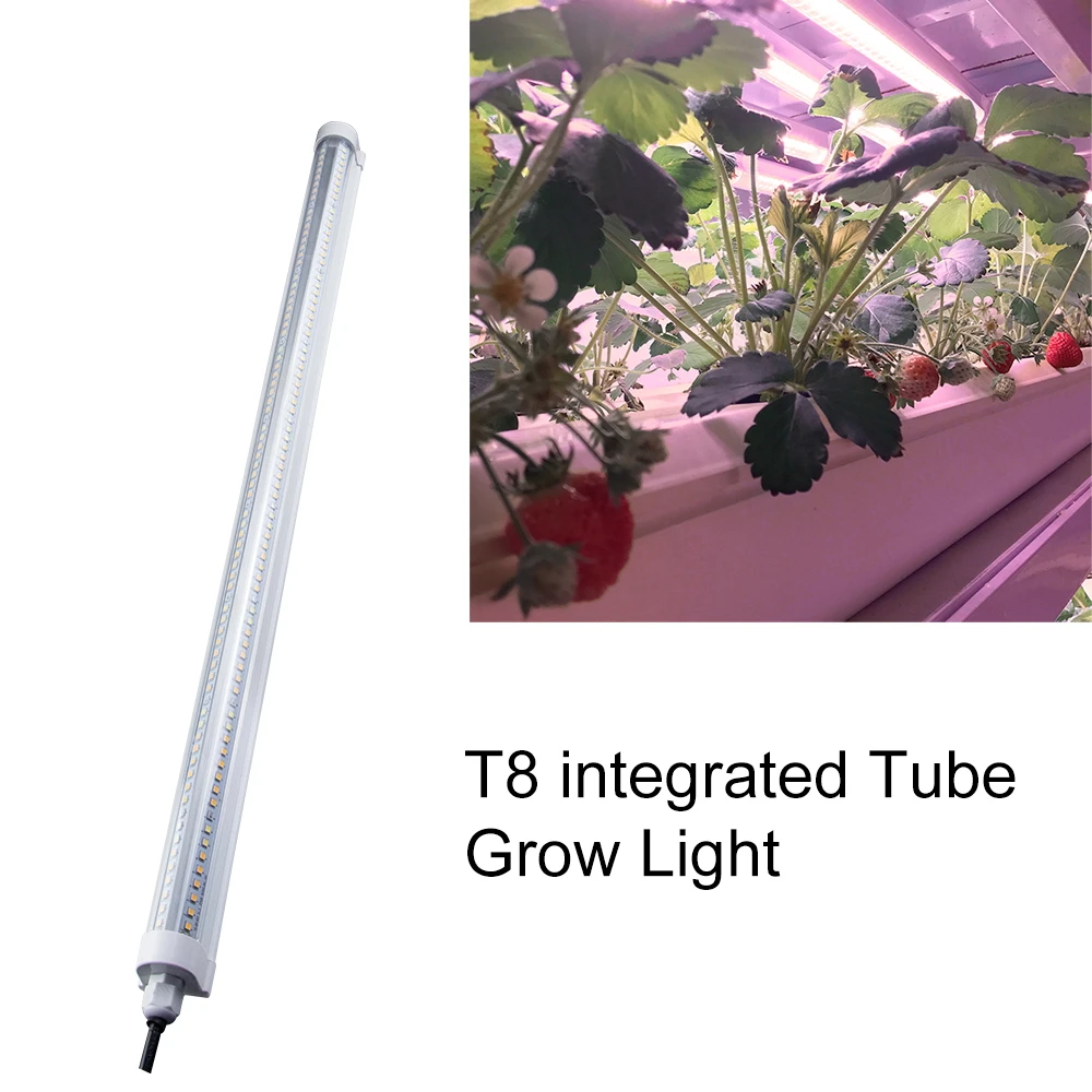 Full Spectrum T8 Integrated Bulb Fixture Linkable Plant Grow Light Fixture