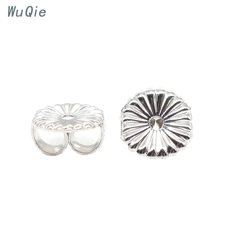 

Wuqie Customizable Pumpkin Shaped Earring Backs Silver 925 Bead Cap Jewelry Findings