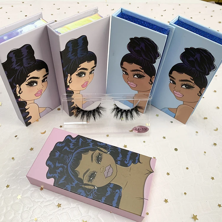 

wholse vendor 3D natural long Free Sample 3D Custom Eyelash Box Siberian Mink Lashes