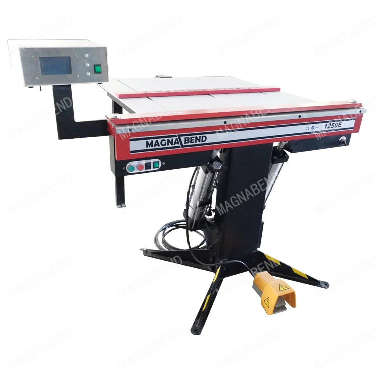 
Magnabend electromagnetic pneumatic sheet metal bending machine with backgauge 