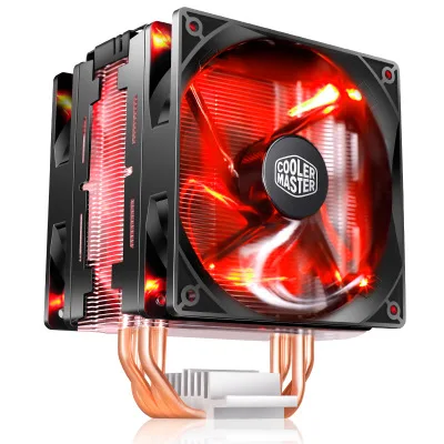 

Cooler Master T400 Pro Cpu Radiator Double fan four copper tube 1150 1151 I5 I7 AMD, Red