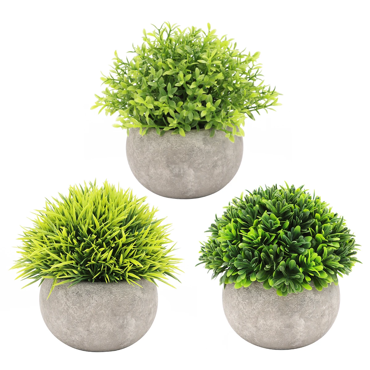 

3 Packs Artificial Mini Potted Plants Plastic Faux Plants For Room Office Desk Decoration, Customized