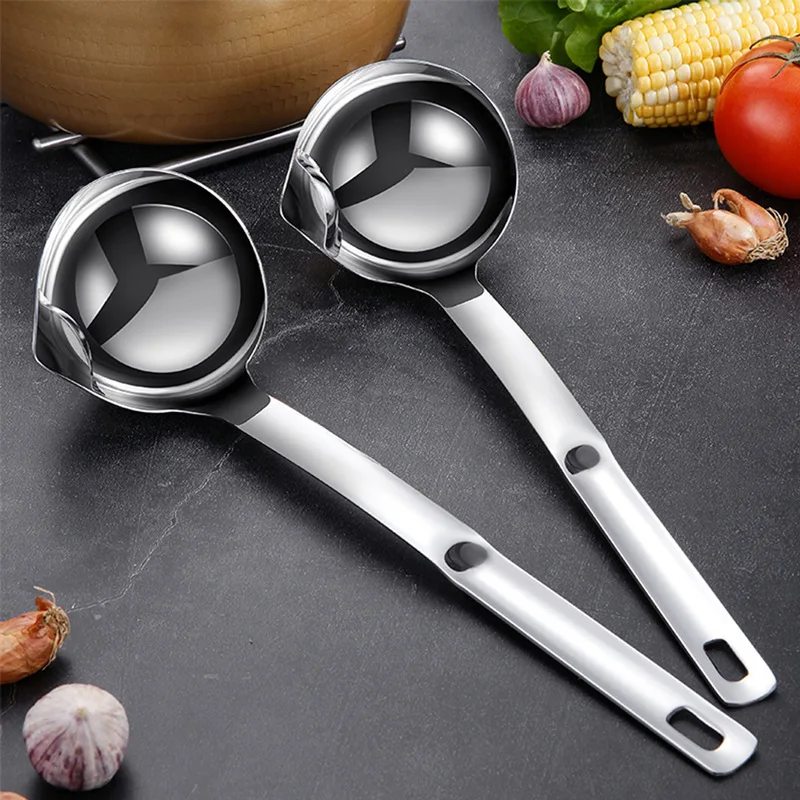 

Fast Dispatch Kitchen Utensils Soup Ladle Separator 304 Stainless Steel Oil Filter Spoon