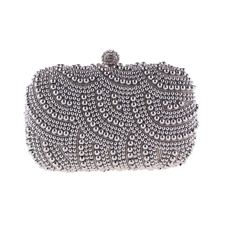 black beaded clutch bag