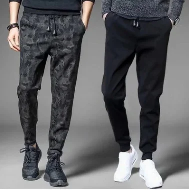 

HONGNUO Men's oversized Sport Harlan cropped pants, Picture color