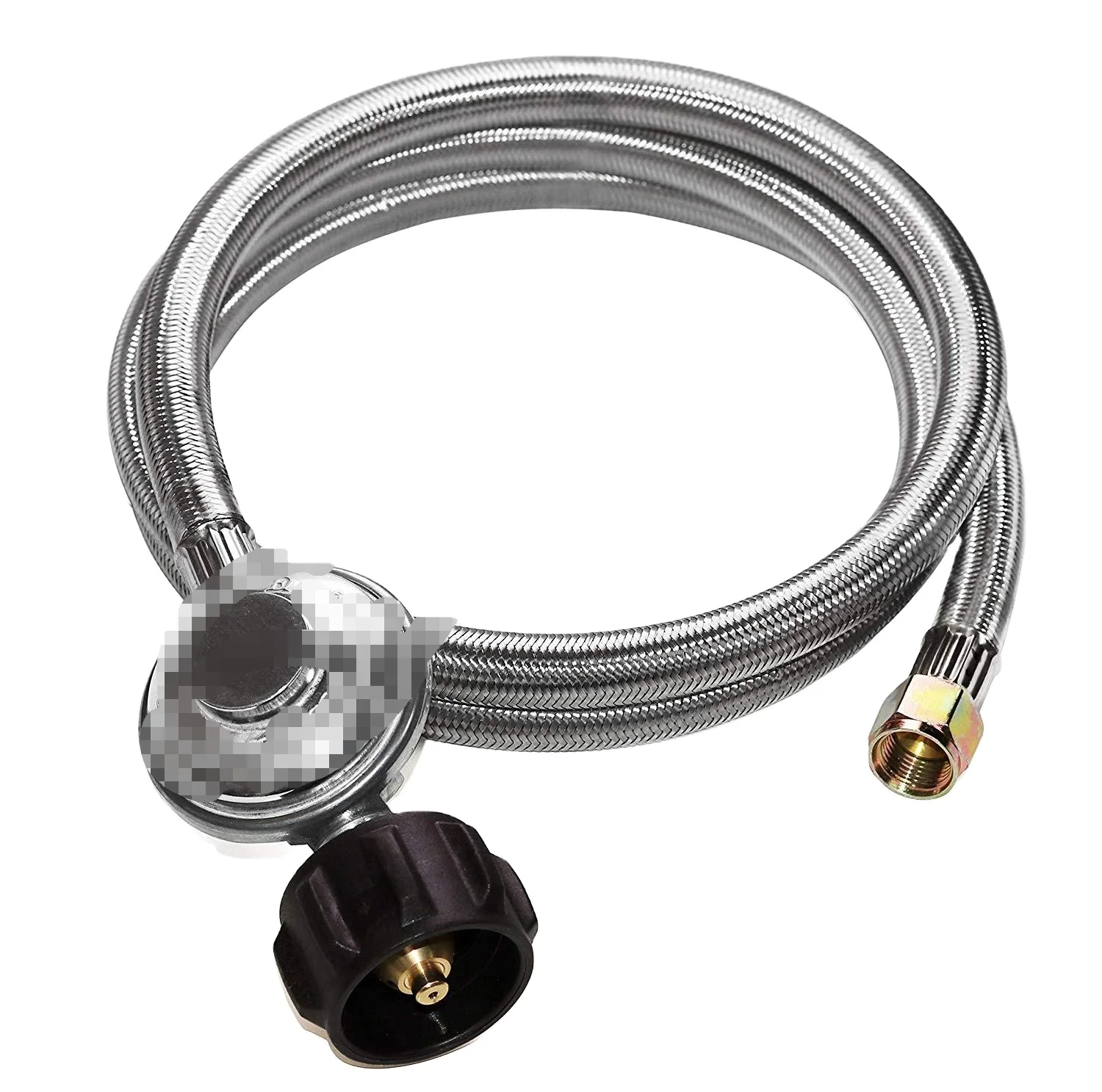 

6FT stainless steel braided tube gas oven heater brazer fireplace low pressure relief valve fittings QCC1 inlet