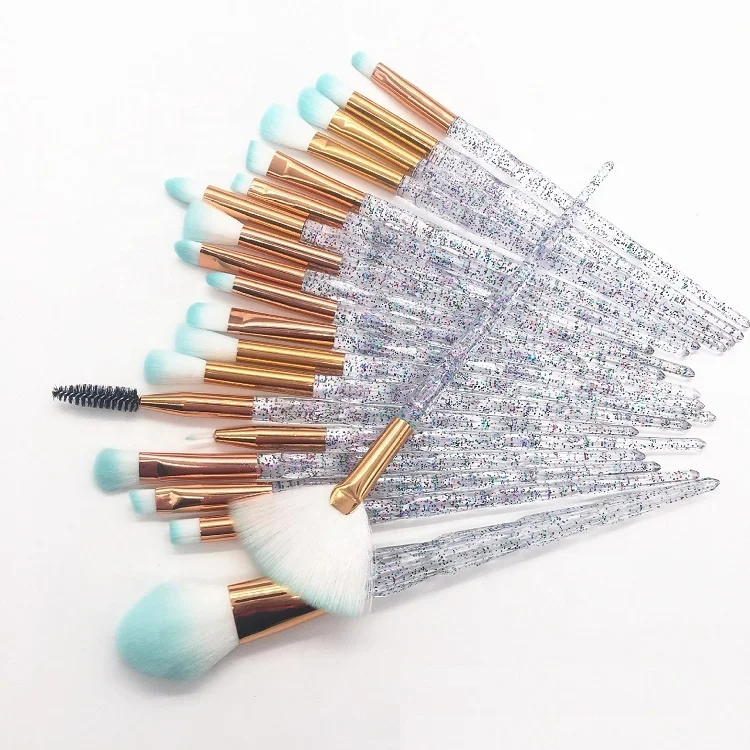 

Amazon TOP Professional Crystal Handle Brush Kit Glitter Makeup Brush Set, 7 colors for option