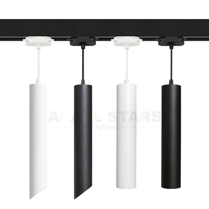 

Nordic Modern Aluminum Black White Silver Office Restaurant Ceiling Tube Linear Cylinder Round Lighting Pendant Lamp Hanging