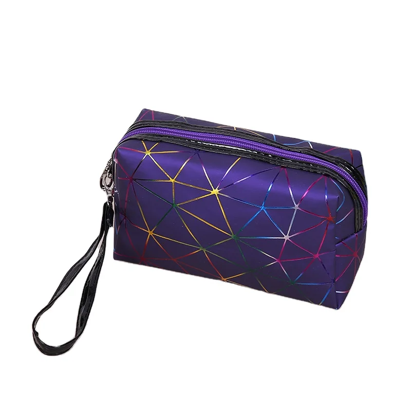 

Korean Style Purple Cosmetic Bag Makeup Case On The Table Makeup Bag For Bridesmaid