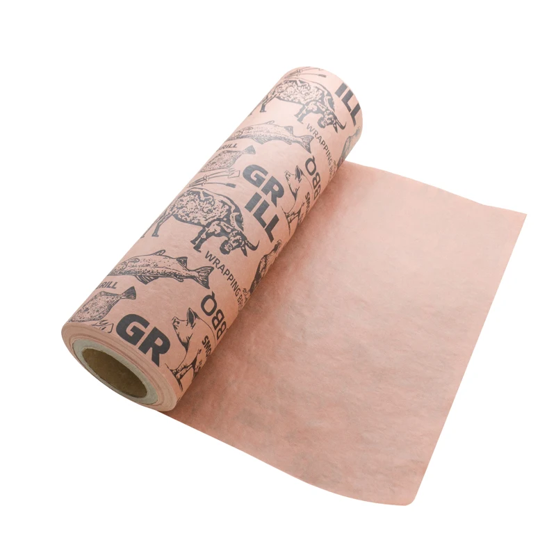 

Custom Printing Pink Butcher Meat Paper Rolls for Meat Packing in Butcher Shop