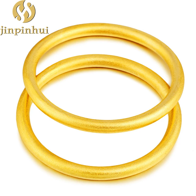 Jinpinhui jewelry 999 gold plated matte printed female bangle