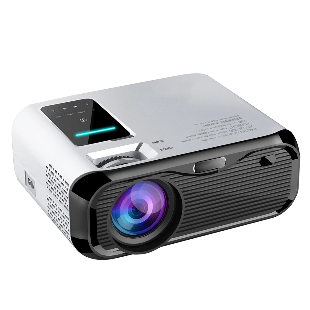

2021 E500H smart hd led wifi BT android 720p Wifi Wired&Wireless speaker phone mobile projector
