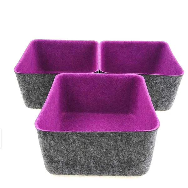 

Multifunction Felt Drawer organizers bins storage bin drawers dividers Felt Desk Organizer, Customized color