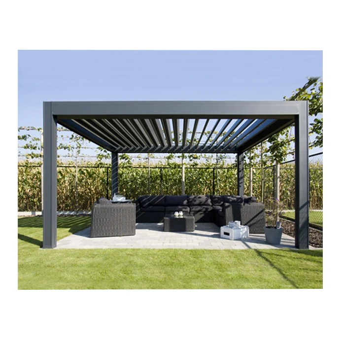 

Topwindow Aluminum Bioclimatic Louvered Roof Pergola Kits Gazebo Bioclimatique Aluminium Pergola, Customized colors