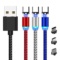 

2020 hight quality magnetic usb cable 3 in 1 charger cords fast charging magnetic usb c cable