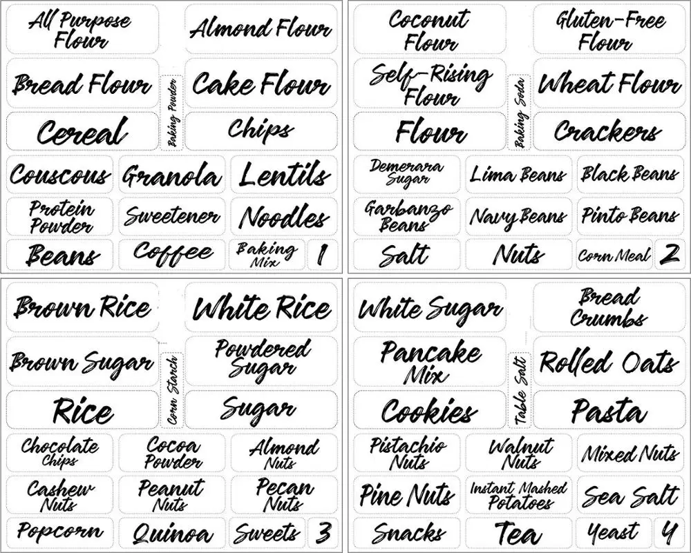 

106 Pantry Labels Stickers by 7 Ruby Road for Kitchen Organization and Storage