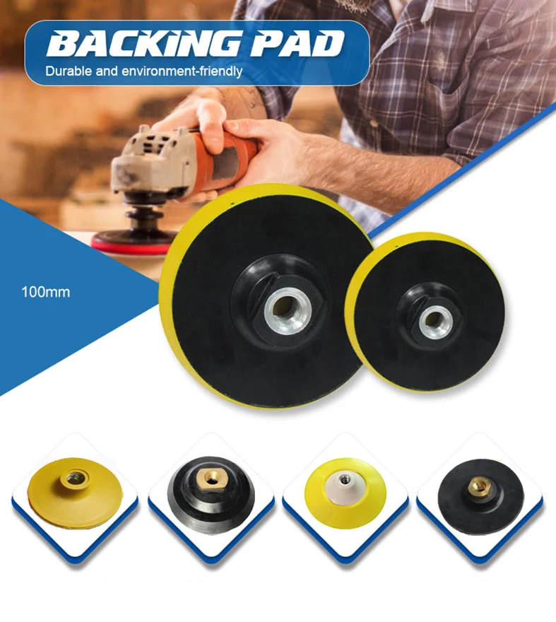 sponge flexible Backing Plate Polishing Buffing Pad Backer Pads For Grinder Machine and Polish Pads