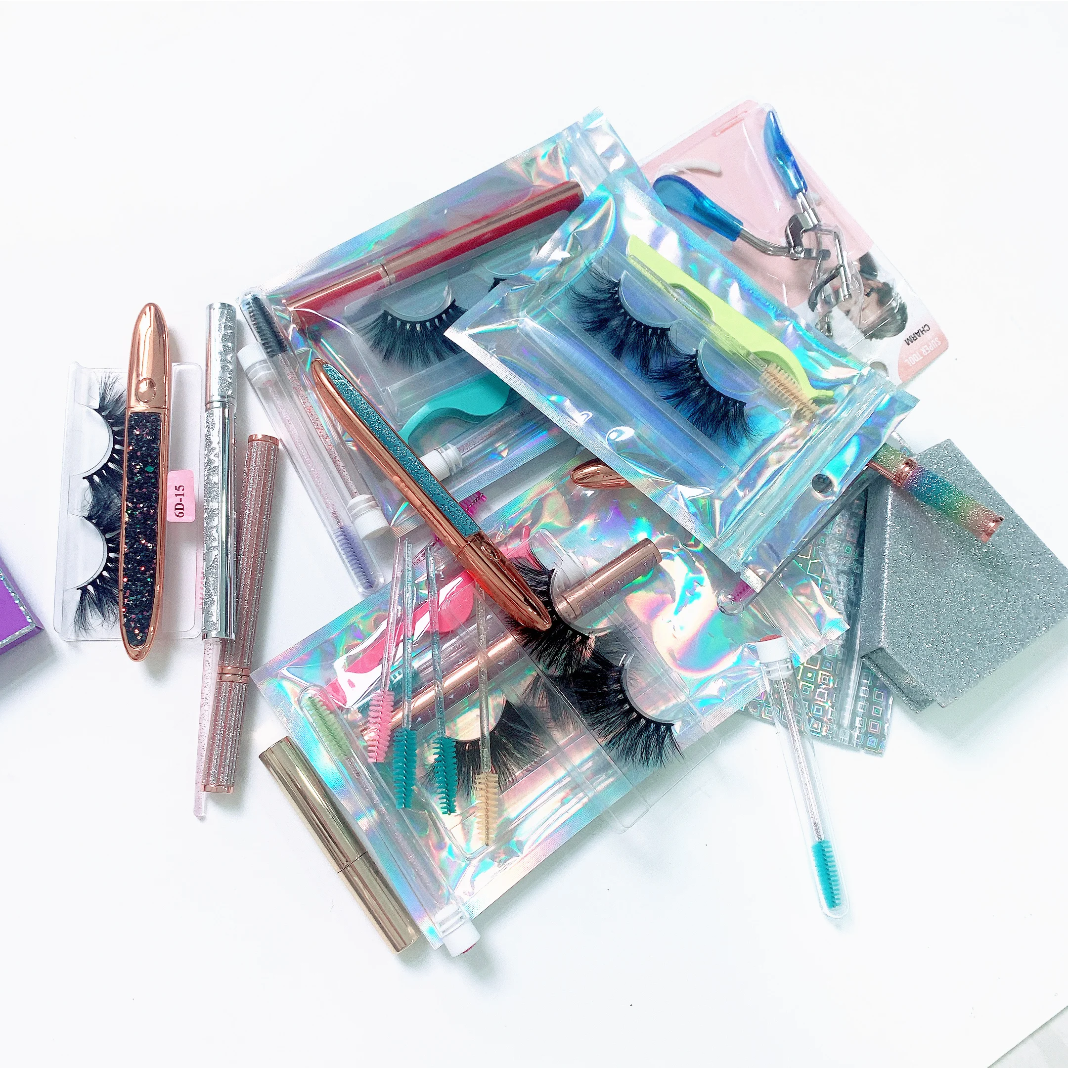 

Wholesale cruelty free 3D Mink Eyelashes Packaging Box For False Eyelashes with eyeliner set lashes, Black color