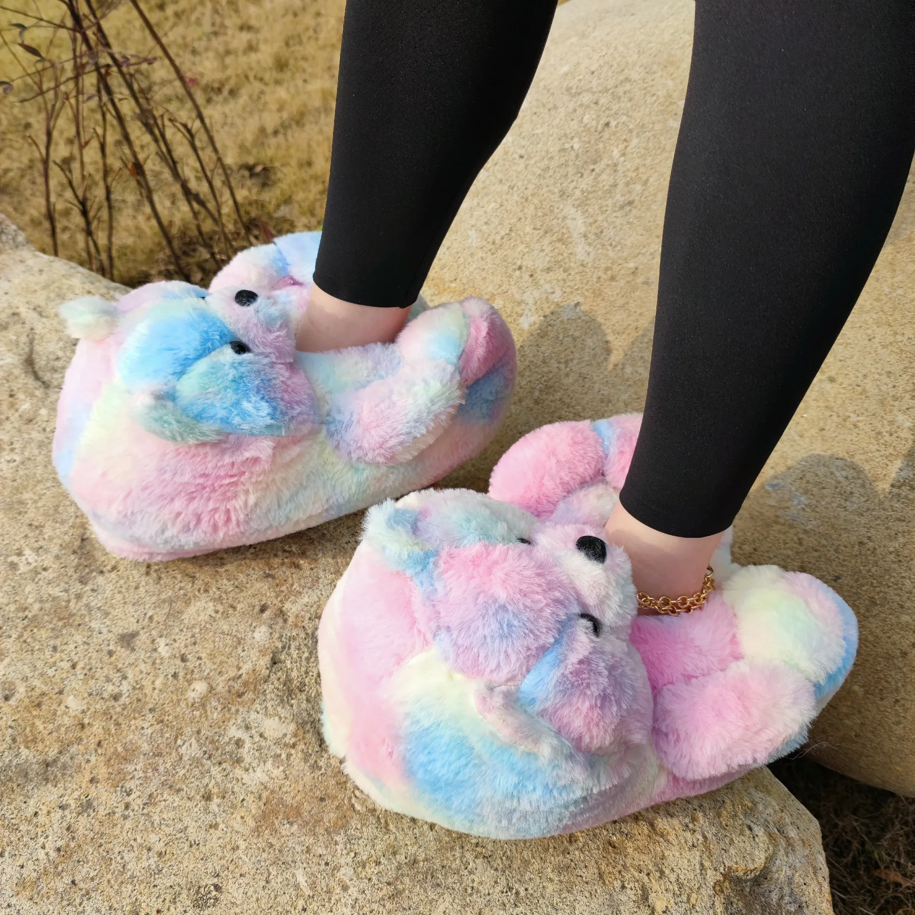 

black teddy bear slippers kids cute adult teddy bear slippers for women