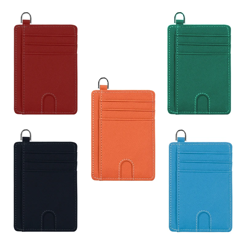 

Offer factory 2021 newest customized gift packing Minimalist ID card holder with cross pattern bag