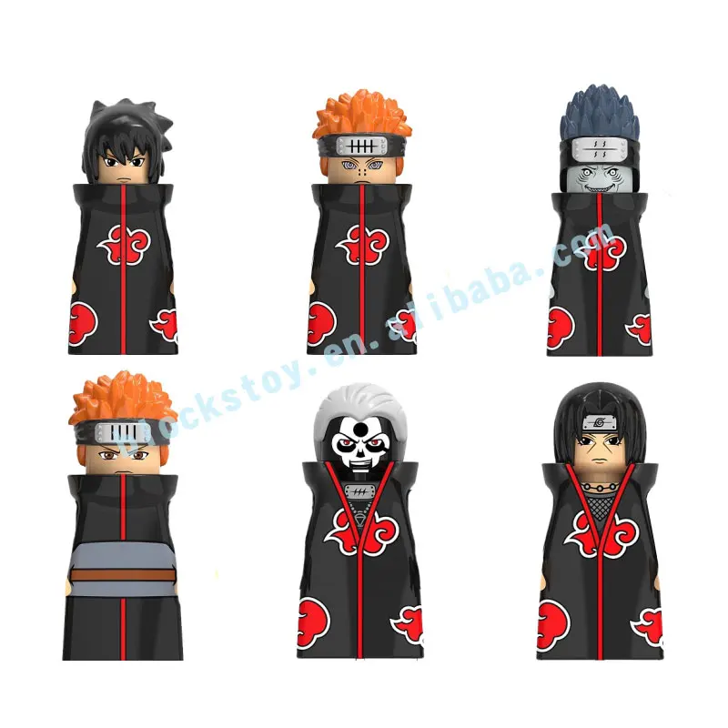 

KDL801 Anime Japanese Kisame Hidan Uchiha Sasuke Yahiko Hoshigaki Mini Building Blocks Figures Educational Kid Toys