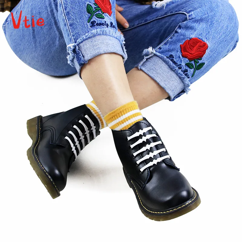 

No Tie Shoelaces for Kids & Teenagers Outdoor Sport Waterproof Silicone Elastic Shoe Laces can Custom Logo Shoelaces, 7 colors