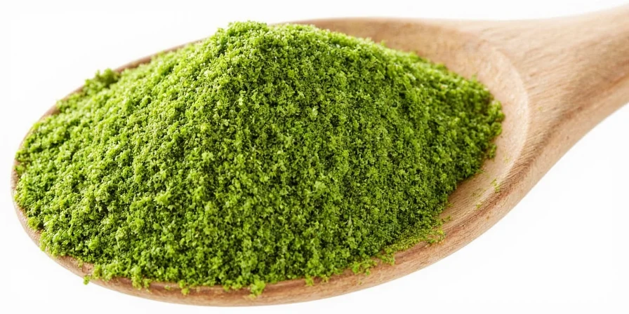 A spice rack showing ground cilantro among other herbs and spices