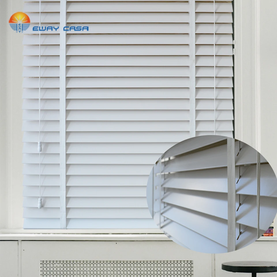 
Customized Wooden Blinds Real wood Slats Horizontal Blinds No.:WB_MB580 