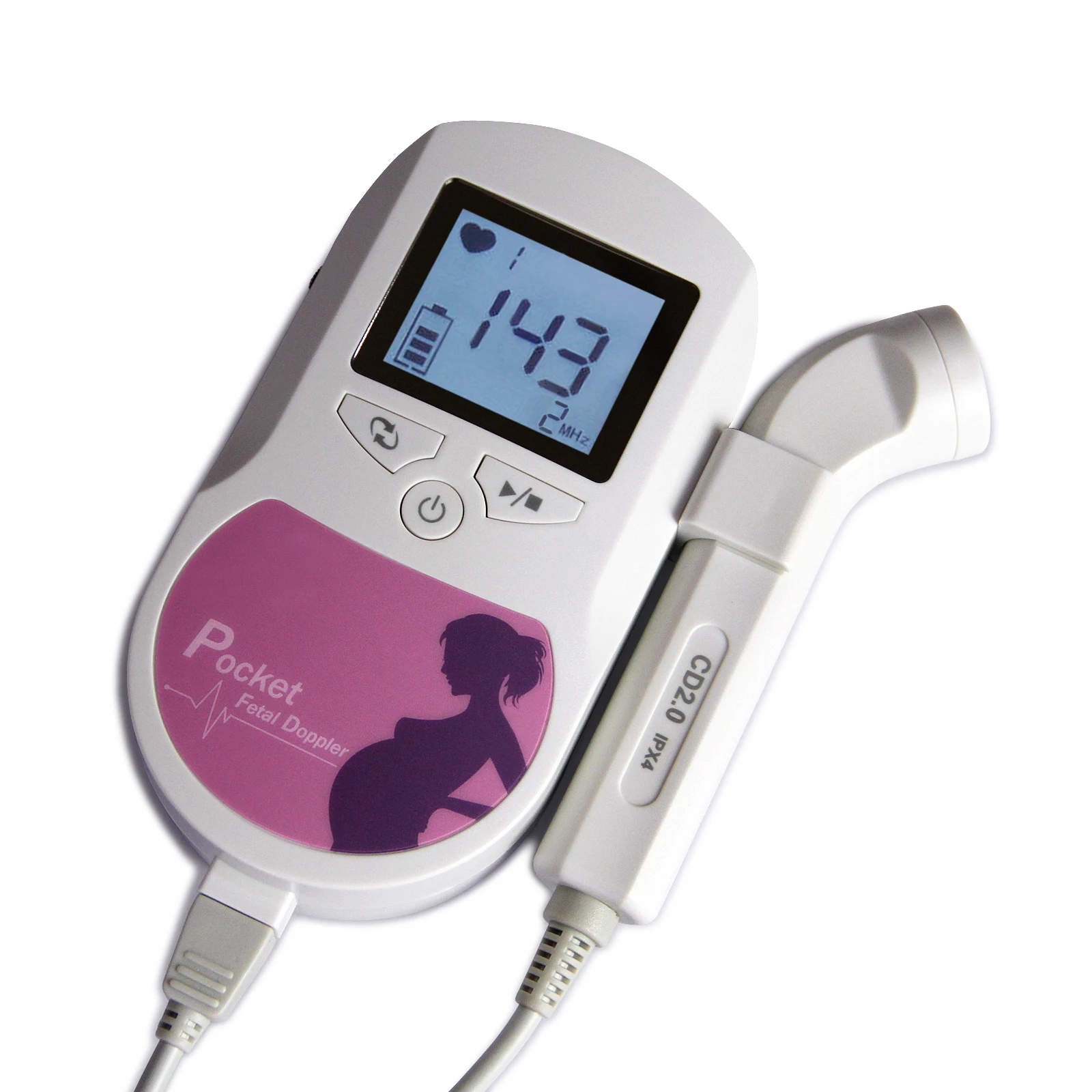 
UN Medical FD88 2 Pregnant woman use prenatal portable baby heart rate detector fetal doppler 