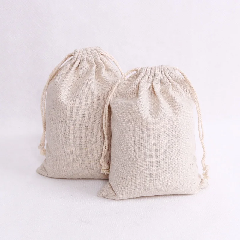 

Custom Logo Recycled burlap cotton shopping bag organic pouch bracelet earing packaging drawstring bag cotton jewellery bag, As the pictures showed