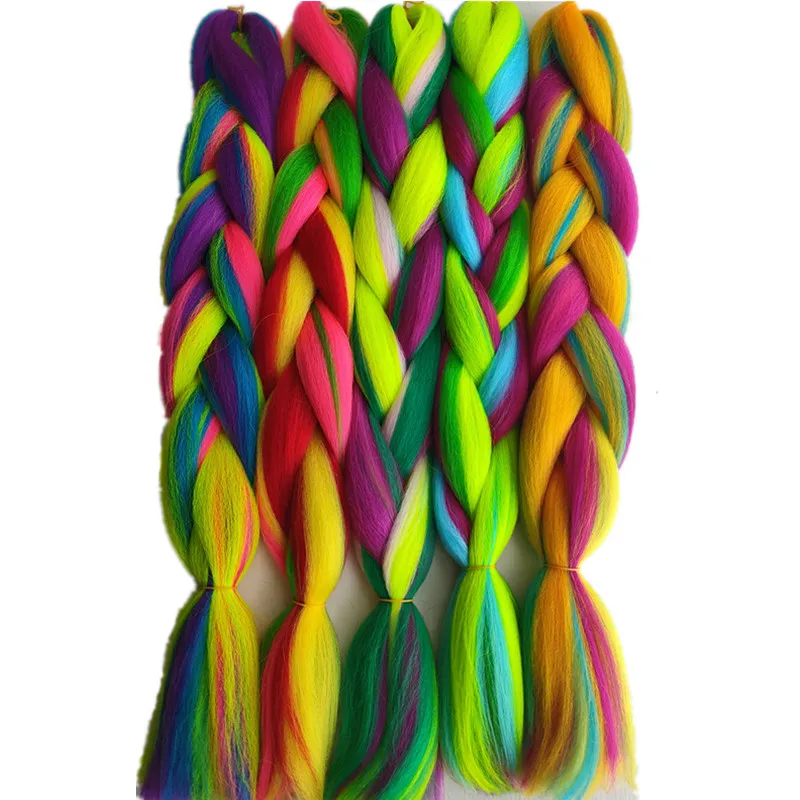 

Wlosy Pastelowe Blend Mix Candy Color Synthetic Jumbo Braiding Hair