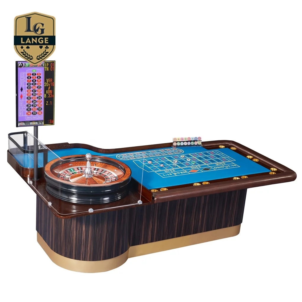 

Deluxe Casino Professional Gambling Roulette Table with Custom Layout